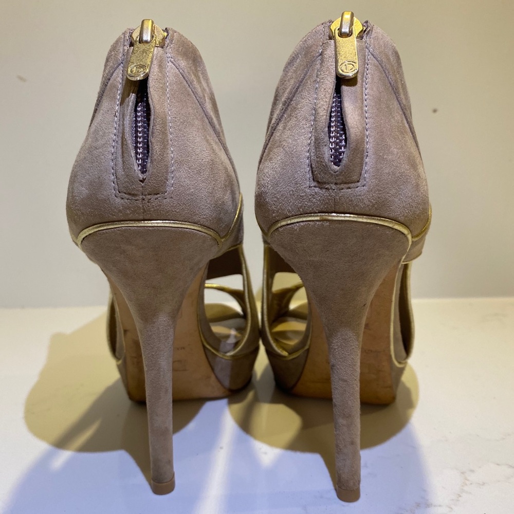 Vintage Christian Dior Grey Suede Heels - Picture 3 of 5